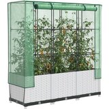 vidaXL Povišena gredica s pokrovom za staklenik 120 x 40 x 138 cm | shoptok.hr