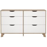 Tvilum Bela/v naravni barvi komoda v hrastovem dekorju 156x92x40 cm Ikast – | Shoptok.si