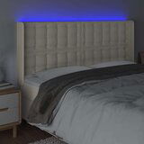  LED posteljno vzglavje krem 163x16x118/128 cm umetno usnje, (20953816) | Shoptok.si