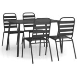  5-dijelni vrtni blagovaonski set antracit čelični Antracitno siva Dužina stola 110 cm | shoptok.hr