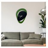 WALLXPERT dekorativni metalni zidni sat mele 1 crno - zeleni | ePonuda.com