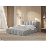 Micadoni Home Svijetlo sivi tapecirani bračni krevet s prostorom za odlaganje s podnicom 160x200 cm Lupine – | shoptok.hr