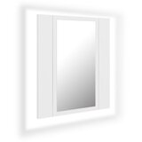 Maison Chic LED Kopalniška omarica - Kopalniški kabinet z ogledalom bela 40x12x45 cm akril, (21794511) Cene