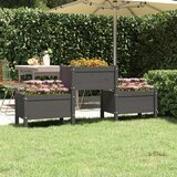 vidaXL Visoka greda siva 178,5x44x75 cm trdna borovina Cene