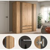 Livetastic OMARA S KLASIČNIMI VRATI, antracit, hrast artisan | Shoptok.si