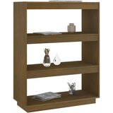 vidaXL knjižna omara za razdelitev prostora medeno rjava 80x35x103 cm | Shoptok.si
