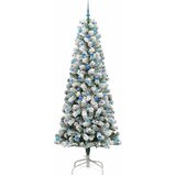  Umjetno božićno drvce s nogom Zelena i bijela 240 cm | shoptok.hr