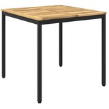 vidaXL Stol za večeru u vrtu Bijela i crna 80 x 80 5 x 75 cm - Bijela i crna 80 x 80 5 x 75 cm | shoptok.hr
