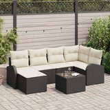  Vrtna garnitura - 6-dijelni set vrtnih sofa s jastučićima smeđi poli ratan | shoptok.hr