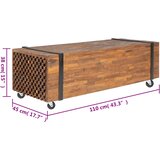  Stolić za kavu 110 x 45 x 38 cm od masivne tikovine | shoptok.hr