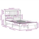  Posteljni okvir brez vzmetnice voščeno rjav 135x190 cm borovina, (21611614) | Shoptok.si