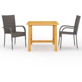  3-dijelni vrtni blagovaonski set smeđi | shoptok.hr