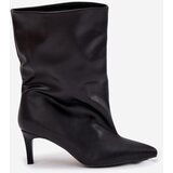 Boto Slip-on women's ankle boots with high heel black Solvienne | Shoptok.si