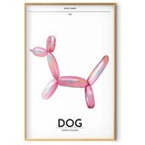 Plakat - Holo-Dog - Colorful Retro Dog 60x90 Zlatni okvir | shoptok.hr
