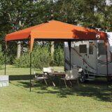 vidaXL Nadstrešni šotor Oranžna 300 x 300 x 227 / 236 / 245 cm | Shoptok.si