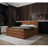 MID.YOU POSTELJA BOXSPRING 160 cm x 200 cm , les, tekstil, leseni material opečnato rjava | Shoptok.si