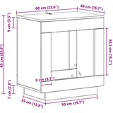 Bocni stol Dimljeni hrast 60 x 40 x 65 cm Konstruirano drvo | shoptok.hr