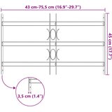  Rešetka za prozor 75.5 x 45 cm Čelik s prahom premazan Crna | shoptok.hr