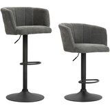 HOMCOM barski stol poliester, pena 59D x 53Š x 89 110V cm Temno siv, (5000242627) | Shoptok.si