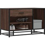  Klupa za cipele smeđi hrast Konstruirano drvo i metal | shoptok.hr