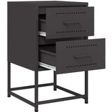 vidaXL Noćni ormarići 2 kom crni 36 x 39 x 60,5 cm čelični | shoptok.hr