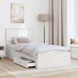  Konstrukcija postelje Bela 90 x 190 cm Konstruiran les, (5000104196) | Shoptok.si