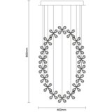  LED kristalna stropna svetiljka SAMOA LED/30W/230V, prečnik 40 cm, sjajni hrom + daljinski upravljač | Eponuda.com