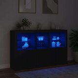  Komoda s LED svjetlima crna 162 x 37 x 100 cm | shoptok.hr