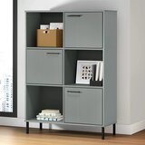 The Living Store Knjižna omara z nogami siva 90x35x128,5 cm trden les OSLO - Knjižna Omara, (21431358) | Shoptok.si