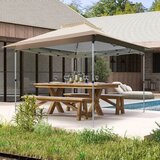 Gazebo paviljon sa mehanizmom 350x350cm Braon | ePonuda.com