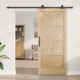 vidaXL Drsna vrata s kompletom za opremo 'ORKDAL'iz masivnega bora | Shoptok.si