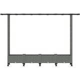  Povišeni krevet s mrežom i krovom Svjetlosiva 203 x 40 x 127 cm | shoptok.hr