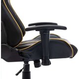 vidaXL Gaming stol črno in zlato umetno usnje | Shoptok.si