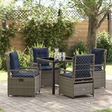  Komplet za jedilnico v vrtu 5 pcs Siva poli ratan, (5000045347) | Shoptok.si