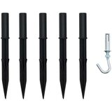 vidaXL LED božićno drvce s čavlima za tlo Hladna bijela 511 cm Metal | shoptok.hr