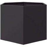  Vrtna sadilica crna šesterokutna 69x60x45 cm čelična | Eponuda.com