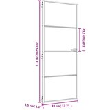 Sobna vrata tanka zlatna 83x201,5 cm kaljeno staklo i aluminij | shoptok.hr