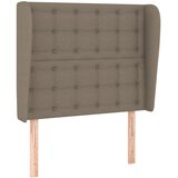  Uzglavlje s ušima smeđesivo 93x23x118/128 cm od tkanine | shoptok.hr