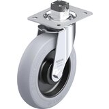 Blickle Vrtljivo kolo iz jeklene pločevine LE-POES-CS11-SG, kolo s Ø 200 mm, nosilnost 300 kg, mere ploščice 140 x 110 mm | Shoptok.si