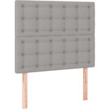  Box spring postelja z vzmetnico LED svetlo siva 90x190 cm blago, (20789403) | Shoptok.si