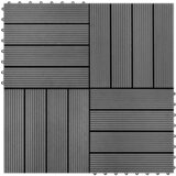 vidaXL WPC Ploščice 30 x 30 cm 11 kosov za 1 kvadratni meter Sive barve, (21143965) Cene