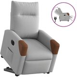 Maison Chic Električni naslanjač - Relax naslanjač s funkcijo vstajanja svetlo siv blago, (22062070) | Shoptok.si