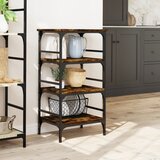  Kuhinjska kolica boja hrasta 45x35x89,5 cm konstruirano drvo | shoptok.hr