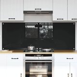 vidaXL Zaščita za kuhinjo Črna 80 x 60 x 0.8 cm kaljeno steklo Cene