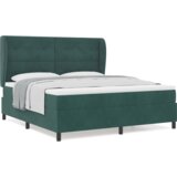 Box Spring Krevet s Madracem Tamno Zelena 180x200 cm Baršun | shoptok.hr