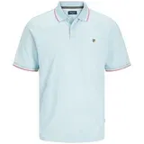 Jack & Jones Plus Majica 'JPRBLUWIN' marine / svetlo modra / rdeča / bela