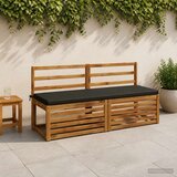  Jastučić za klupu SOEST 100% poliester Crna 140 x 50 x 5 cm Slike