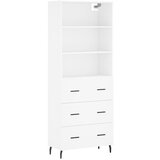 Maison Chic Visoka omara - Komoda - Predalnik bela 69,5x34x180 cm inženirski les, (21722381) | Shoptok.si