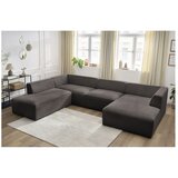 Bobochic Paris Smeđa kutna garnitura od samta (s lijevim kutom/u obliku slova "U") Megeve – | shoptok.hr