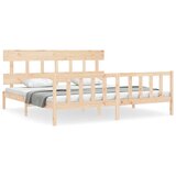 Maison Chic Posteljni okvir - Dvoposteljna postelja - Zakonska postelja brez vzmetnice 200x200 cm trdna borovina-J3424, (21773519) | Shoptok.si